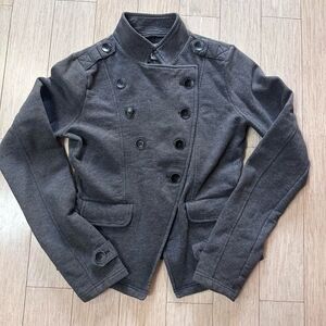 Converse Charcoal Double-Breasted Military Jacket